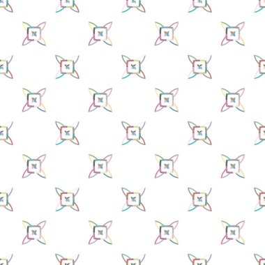 Geometrik şekilli kusursuz desen vektör çizimi