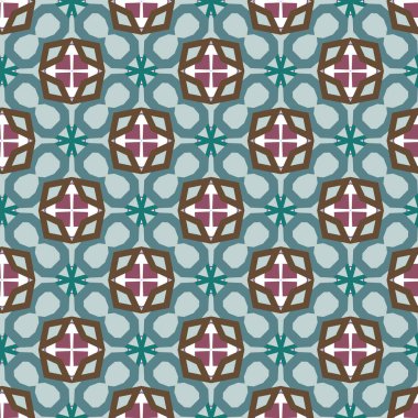 Modern geometrik vektör tasarımı, kusursuz desen çizimi