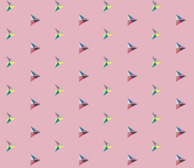 Modern geometrik vektör tasarımı, kusursuz desen çizimi