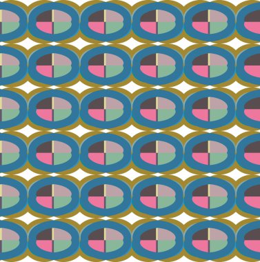 Geometrik şekilli kusursuz desen vektör çizimi
