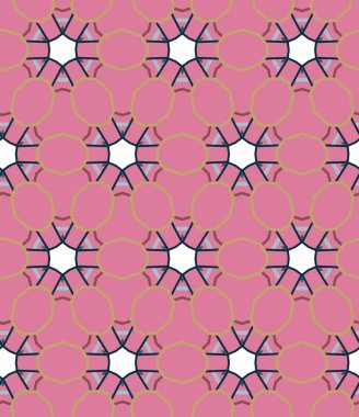 Modern geometrik vektör tasarımı, kusursuz desen çizimi