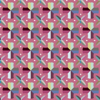 Modern geometrik vektör tasarımı, kusursuz desen çizimi