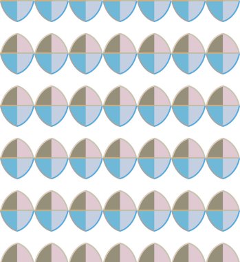 Geometrik şekilli kusursuz desen vektör çizimi