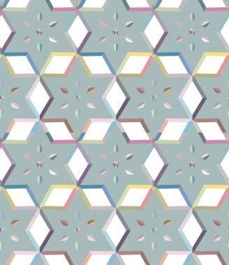 Modern geometrik vektör tasarımı, kusursuz desen çizimi