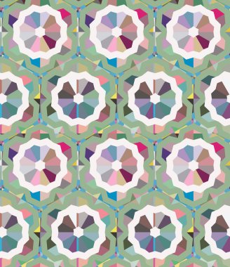 Modern geometrik vektör tasarımı, kusursuz desen çizimi