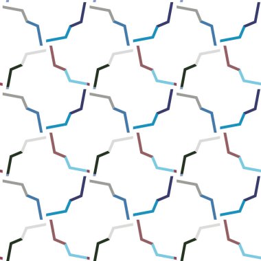 Modern geometrik vektör tasarımı, kusursuz desen çizimi