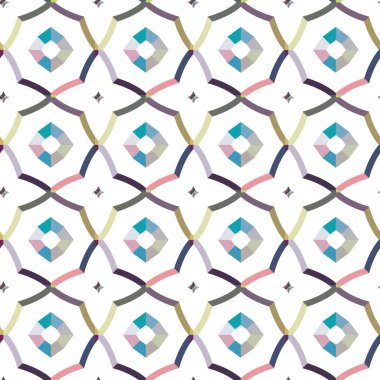 Modern geometrik vektör tasarımı, kusursuz desen çizimi