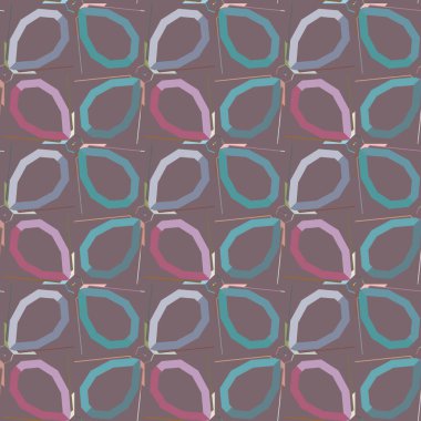 Geometrik şekilli kusursuz desen vektör çizimi