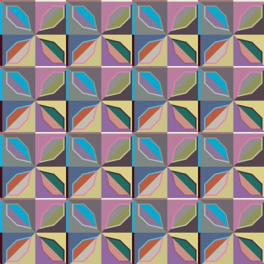 Modern geometrik vektör tasarımı, kusursuz desen çizimi