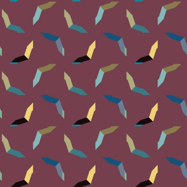 Modern geometrik vektör tasarımı, kusursuz desen çizimi