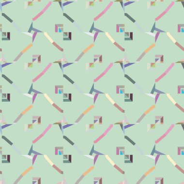 Modern geometrik vektör tasarımı, kusursuz desen çizimi