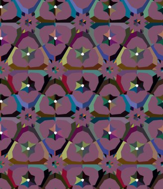 soyut kaleydoskop kumaş dikişsiz arkaplan, vektör illüstrasyonu 