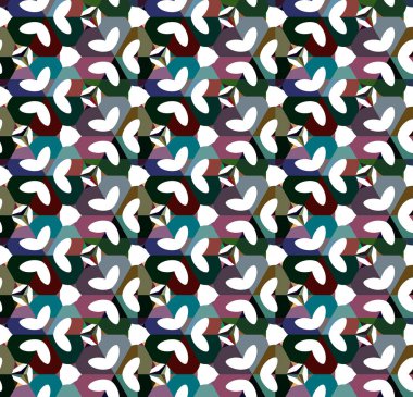 Modern geometrik vektör tasarımı, kusursuz desen çizimi