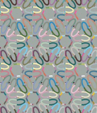 Modern geometrik vektör tasarımı, kusursuz desen çizimi