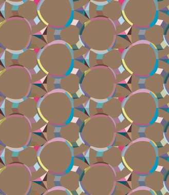 Modern geometrik vektör tasarımı, kusursuz desen çizimi