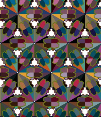 Modern geometrik vektör tasarımı, kusursuz desen çizimi