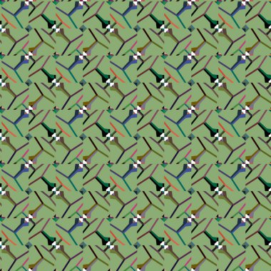 Geometrik şekilli kusursuz desen vektör çizimi