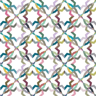 Geometrik şekilli kusursuz desen vektör çizimi