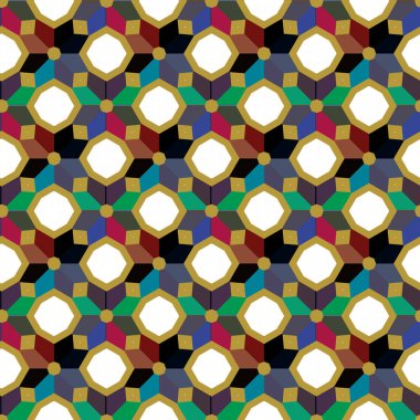 Modern geometrik vektör tasarımı, kusursuz desen çizimi