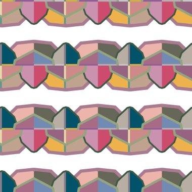 Modern geometrik vektör tasarımı, kusursuz desen çizimi