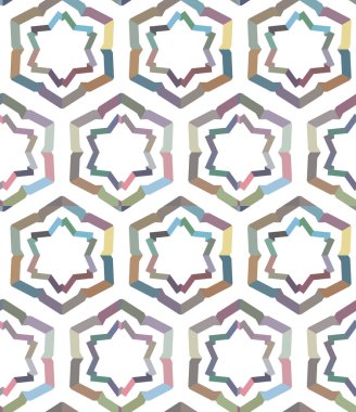Modern geometrik vektör tasarımı, kusursuz desen çizimi