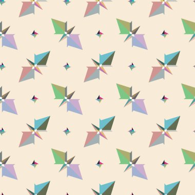 Geometrik şekilli kusursuz desen vektör çizimi