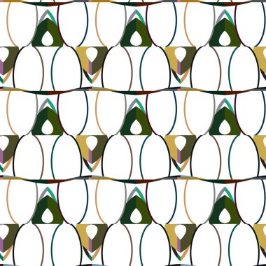 Geometrik şekilli kusursuz desen vektör çizimi