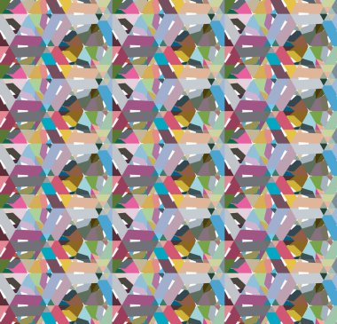 Modern geometrik vektör tasarımı, kusursuz desen çizimi