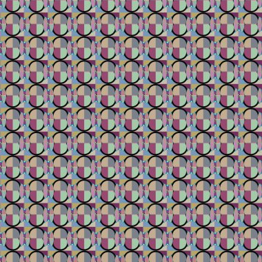 Modern geometrik vektör tasarımı, kusursuz desen çizimi