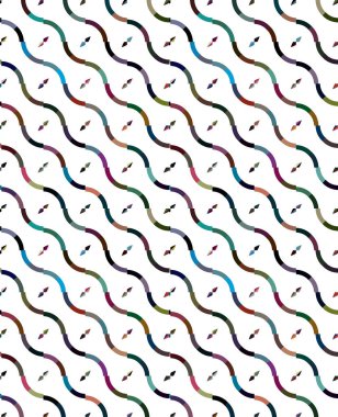 geometrik süsleme biçiminde kusursuz vektör deseni