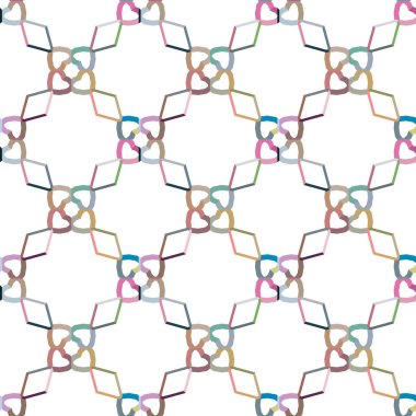 Geometrik şekilli kusursuz desen vektör çizimi