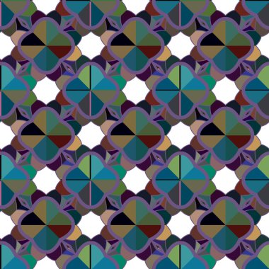 Geometrik şekilli kusursuz desen vektör çizimi
