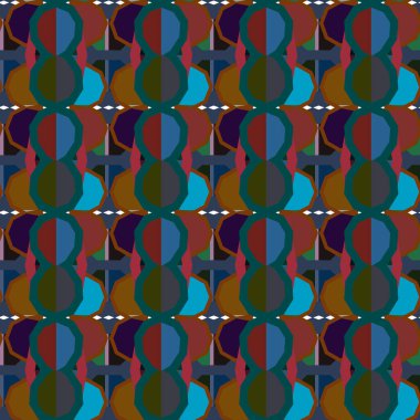 Modern geometrik vektör tasarımı, kusursuz desen çizimi