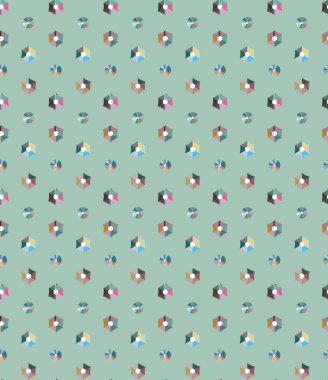 Modern geometrik vektör tasarımı, kusursuz desen çizimi