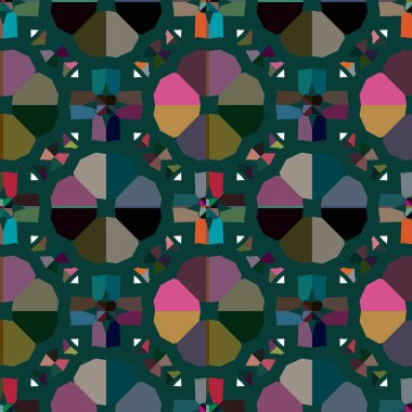 Modern geometrik vektör tasarımı, kusursuz desen çizimi