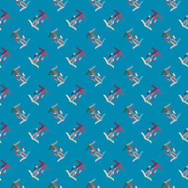 Geometrik şekilli kusursuz desen vektör çizimi