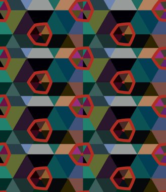 Modern geometrik vektör tasarımı, kusursuz desen çizimi