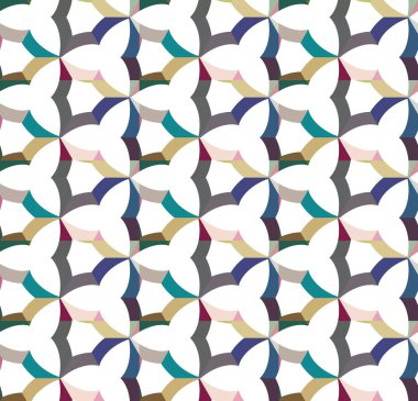 Geometrik şekilli kusursuz desen vektör çizimi