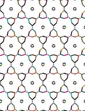 Modern geometrik vektör tasarımı, kusursuz desen çizimi