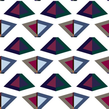 Geometrik şekilli kusursuz desen vektör çizimi