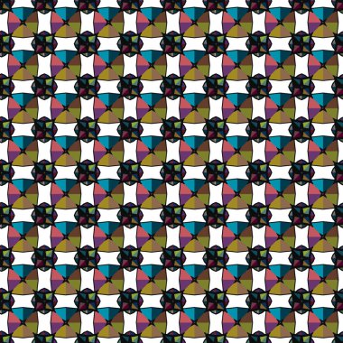 Modern geometrik vektör tasarımı, kusursuz desen çizimi