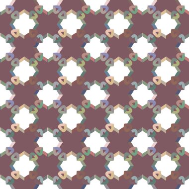 Modern geometrik vektör tasarımı, kusursuz desen çizimi