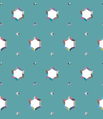 Geometrik şekilli kusursuz desen vektör çizimi