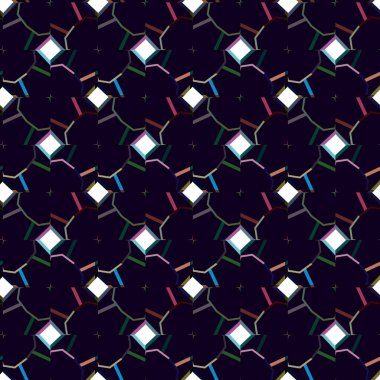 Modern geometrik vektör tasarımı, kusursuz desen çizimi