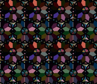 Modern geometrik vektör tasarımı, kusursuz desen çizimi