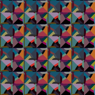 Modern geometrik vektör tasarımı, kusursuz desen çizimi