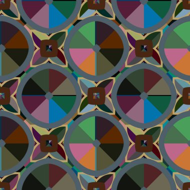 Modern geometrik vektör tasarımı, kusursuz desen çizimi