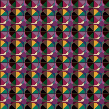 Geometrik şekilli kusursuz desen vektör çizimi