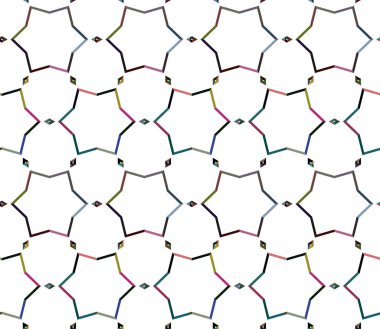 Modern geometrik vektör tasarımı, kusursuz desen çizimi