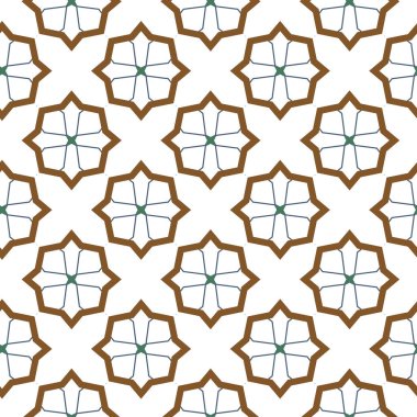 Geometrik şekilli kusursuz desen vektör çizimi